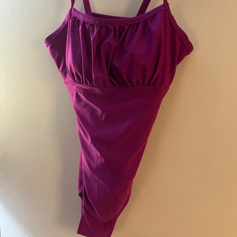 Cromer resort wear plum one piece bathing suit Size 16